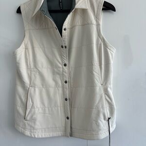 Kuhl Cream Vest with Stand-Up Neck